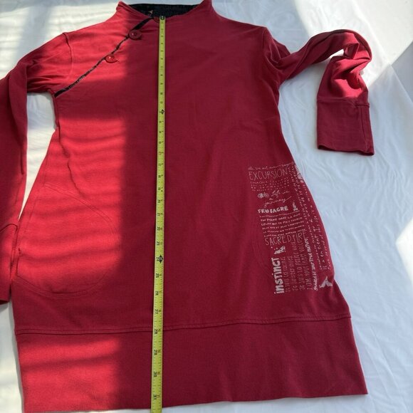 Message Factory Women Red Tunic Long Sleeves Size Medium - Picture 5 of 15